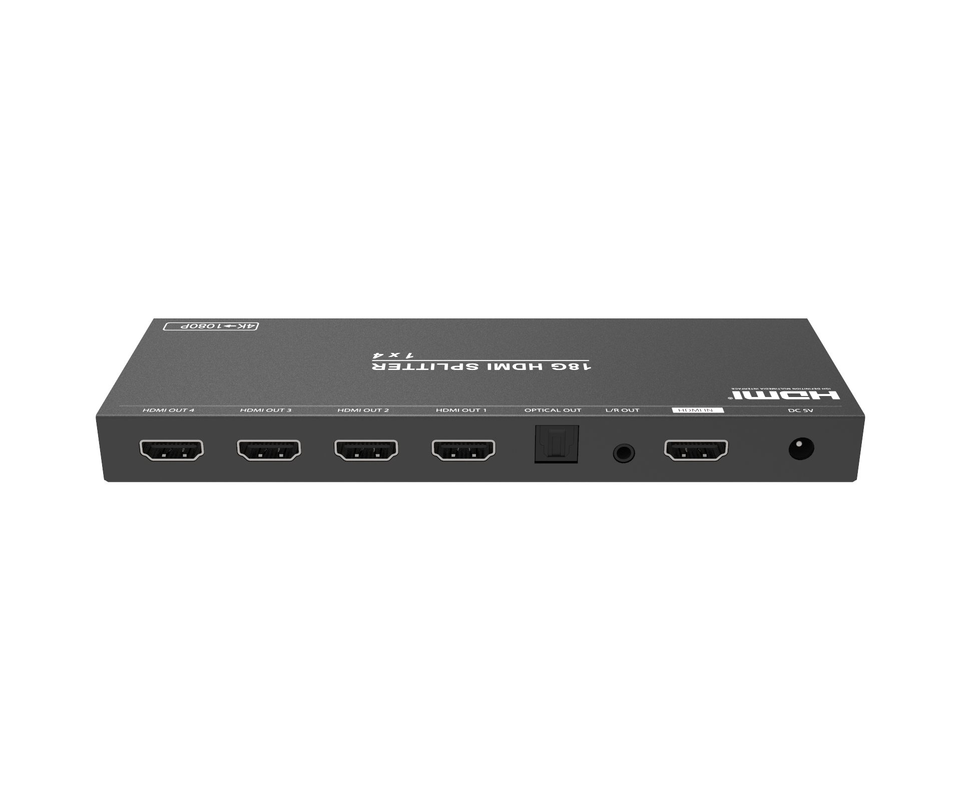 1x4 HDMI 2.0 Splitter with Scaler/Audio Extract