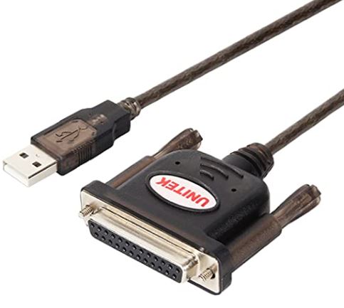 1.5M, USB TO PARALLEL CABLE (DB25F)